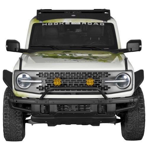 Tubular Bull Bar For 2021-2026 Ford Bronco w/ Steel Modular Bumper(Excluding Raptor, Everglades, Black Diamond) - Ultralisk4x4