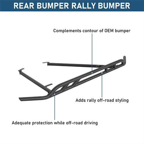 Rear Bumper Rally Tubular Bumper For 2015-2019 Subaru Outback - Ultralisk4x4