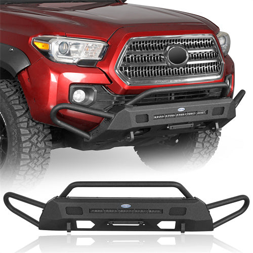 Front Bumper w/ Side Tube Guard For 2016-2023 Toyota Tacoma - Ultralisk4x4