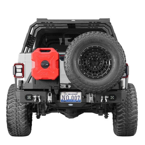 Off Road Rear Bumper w/ Dual Swing Arms & Tire Carrier For 2020-2026 Jeep Gladiator JT Models- Ultralisk4x4