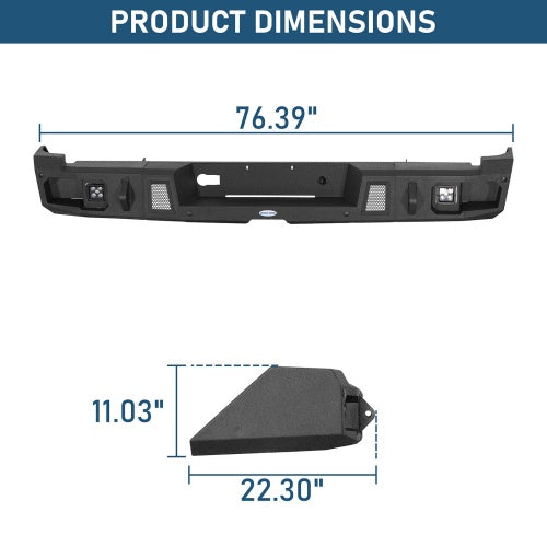Guardian Ⅰ Rear Bumper with Honeycomb Steel Plate For 2014-2021 Toyota Tundra - Ultralisk4x4