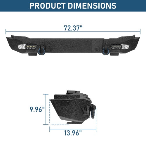 Ultralisk4x4 Stag Rear Bumper For 21-26 Ford Bronco(Excluding Bronco Sport & Raptor)