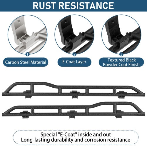 Tube Slider Rocker Guards w/ Kick-Out For 2004-2009 Dodge Durango & 2007-2009 Chrysler Aspen - Ultralisk4x4