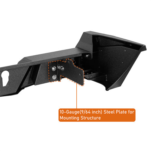 Aftermarket Rear Bumper w/ Bedside Slider Steps For 2015-2022 Chevy Colorado & GMC Canyon(Excluding ZR2 Models) - Ultralisk4x4