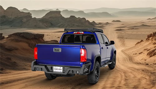Aftermarket Rear Bumper w/ Bedside Slider Steps For 2015-2022 Chevy Colorado & GMC Canyon(Excluding ZR2 Models) - Ultralisk4x4