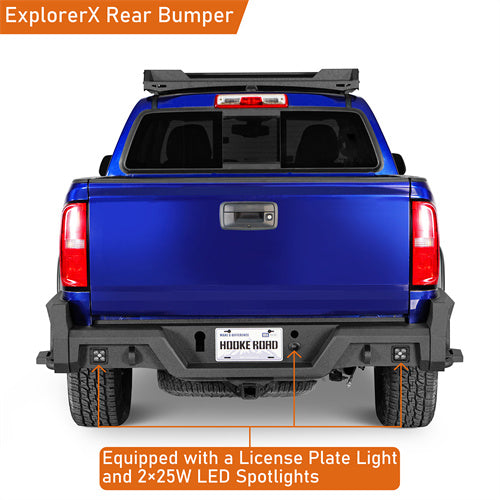 Aftermarket Rear Bumper w/ Bedside Slider Steps For 2015-2022 Chevy Colorado & GMC Canyon(Excluding ZR2 Models) - Ultralisk4x4
