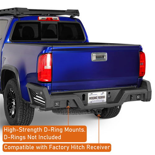Aftermarket Rear Bumper w/ Bedside Slider Steps For 2015-2022 Chevy Colorado & GMC Canyon(Excluding ZR2 Models) - Ultralisk4x4