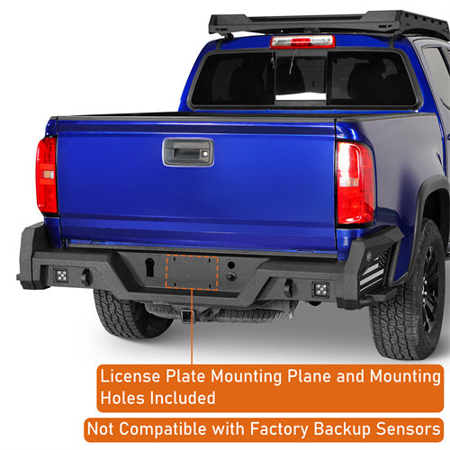 Aftermarket Rear Bumper w/ Bedside Slider Steps For 2015-2022 Chevy Colorado & GMC Canyon(Excluding ZR2 Models) - Ultralisk4x4