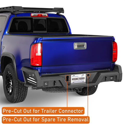 Aftermarket Rear Bumper w/ Bedside Slider Steps For 2015-2022 Chevy Colorado & GMC Canyon(Excluding ZR2 Models) - Ultralisk4x4