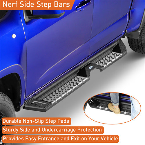 Aftermarket Side Step Bars For 2015-2025 Chevy Colorado Crew Cab & GMC Canyon Crew Cab - Ultralisk4x4