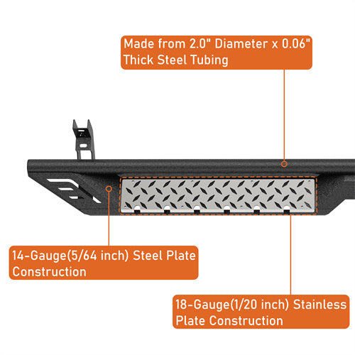 Aftermarket Side Step Bars For 2015-2025 Chevy Colorado Crew Cab & GMC Canyon Crew Cab - Ultralisk4x4