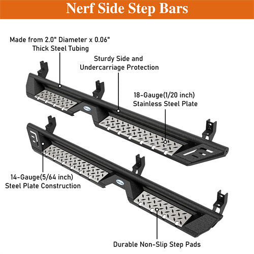 Aftermarket Side Step Bars For 2015-2025 Chevy Colorado Crew Cab & GMC Canyon Crew Cab - Ultralisk4x4
