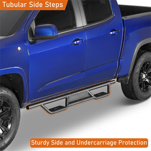 Aftermarket Nerf Side Step Bars For 2015-2025 Chevy Colorado Crew Cab & GMC Canyon Crew Cab - Ultralisk4x4