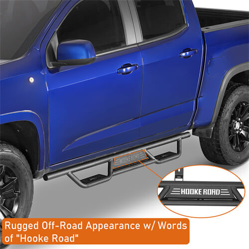 Aftermarket Nerf Side Step Bars For 2015-2025 Chevy Colorado Crew Cab & GMC Canyon Crew Cab - Ultralisk4x4