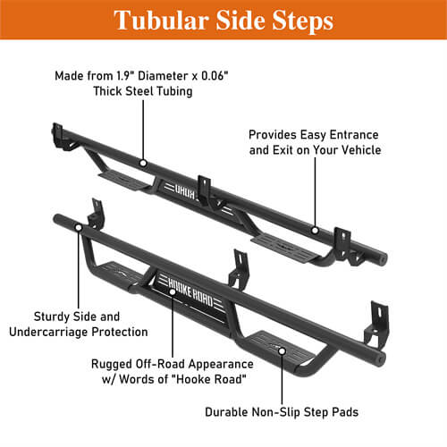 Aftermarket Nerf Side Step Bars For 2015-2025 Chevy Colorado Crew Cab & GMC Canyon Crew Cab - Ultralisk4x4