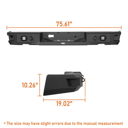 2009-2018 Dodge Ram 1500 Aftermarket Steel Rear Bumper Back Step - ultralisk4x4 ul6025s 13