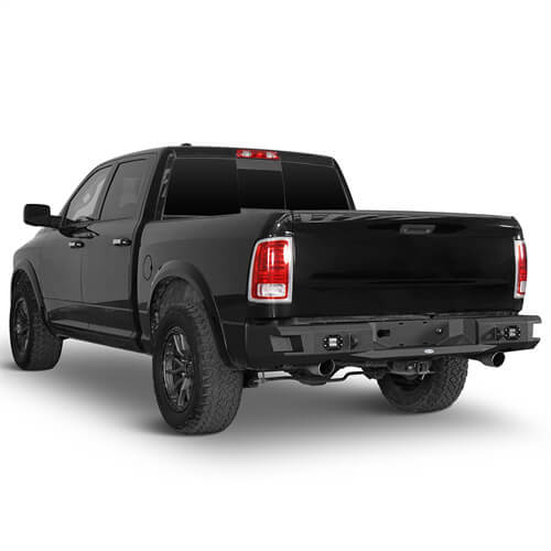 2009-2018 Dodge Ram 1500 Aftermarket Steel Rear Bumper Back Step - ultralisk4x4 ul6025s 4