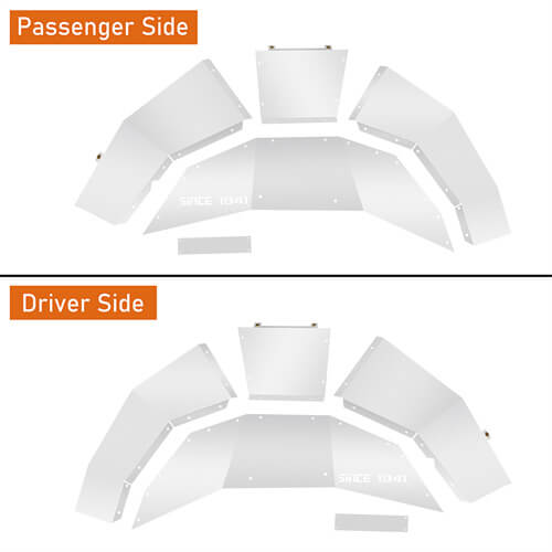 Aluminum Rear Inner Fender Liners For 2018-2024 Jeep Wrangler JL- Ultralisk4x4 - u3072s - 11