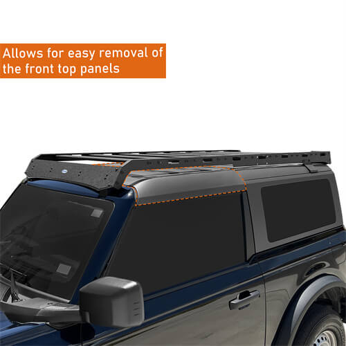 Aluminum Roof Rack 2021-2024 Ford Bronco 2-Door Hardtop - Ultralisk4x4-u8929s-10