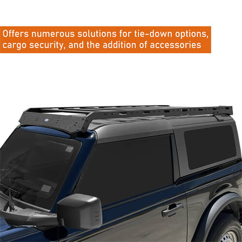 Aluminum Roof Rack 2021-2024 Ford Bronco 2-Door Hardtop - Ultralisk4x4-u8929s-7