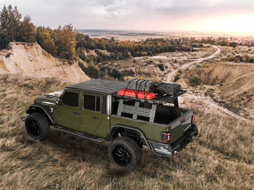 Cap Rack Platform Rack Truck Bed Cargo Carrier For Most Mid-Size Trucks Jeep Gladiator JT & Toyota Tacoma & Chevy Colorado & Ford Ranger - Ultralisk4x4