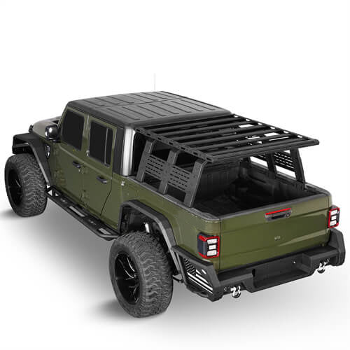 Cap Rack Platform Rack Truck Bed Cargo Carrier For Most Mid-Size Trucks Jeep Gladiator JT & Toyota Tacoma & Chevy Colorado & Ford Ranger - Ultralisk4x4