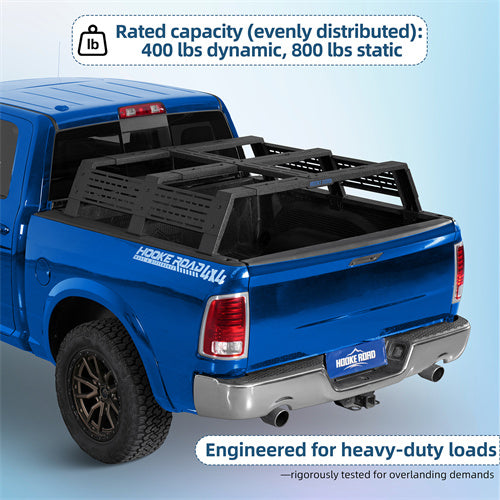 12.2" High Overland Bed Rack For 2007-2023 Toyota Tundra / 2005-2023 Tacoma(6' Bed) / 2009-2023 Ford F-150 & Raptor / 2009-2003 Ram 1500 - Ultralisk4x4
