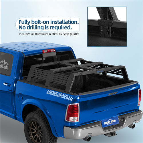 12.2" High Overland Bed Rack For 2007-2023 Toyota Tundra / 2005-2023 Tacoma(6' Bed) / 2009-2023 Ford F-150 & Raptor / 2009-2003 Ram 1500 - Ultralisk4x4