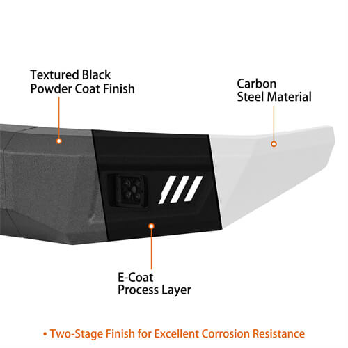 Road Trip Front Bumper w/ LED spotlights included For 1988-1998 Chevy C/K 1500/2500/3500 & GMC Sierra 1500/2500/3500 - Ultralisk4x4