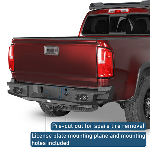 Aftermarket Rear Bumper For 2015-2022 Chevy Colorado GMC Canyon (Excluding ZR2 Models) - Ultralisk4x4