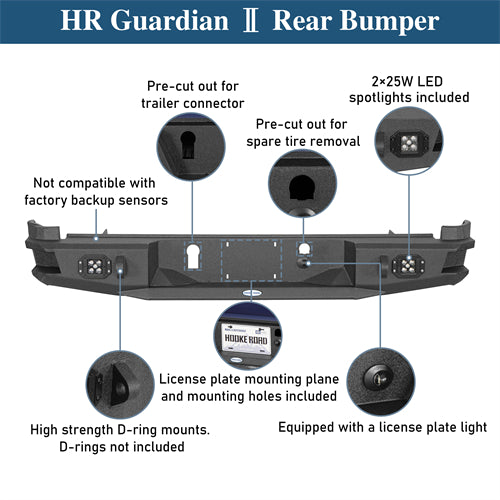 Aftermarket Rear Bumper For 2015-2022 Chevy Colorado GMC Canyon (Excluding ZR2 Models) - Ultralisk4x4