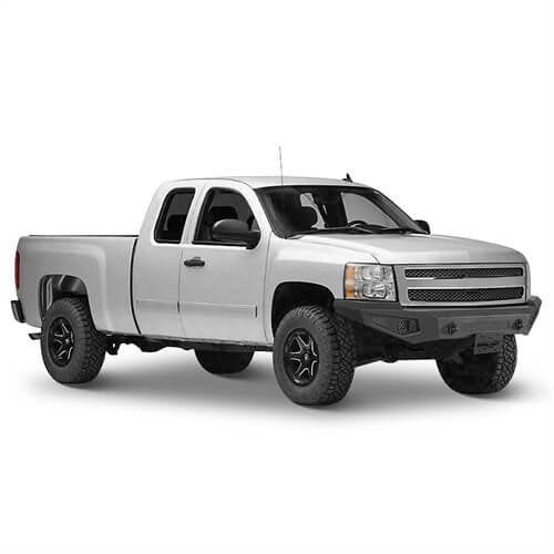 Aftermarket Front Bumper w/ LED spotlights included For 2007-2013 Chevy Silverado 1500 2nd Generation - Ultralisk4x4
