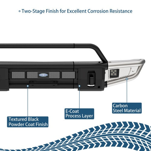 Tubular Front Bumper For 2021-2026 Ford Bronco(Excluding Bronco Sport & Raptor) - Ultralisk4x4