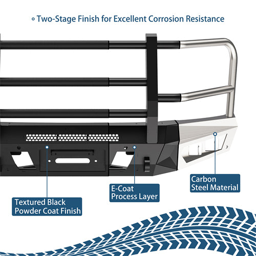 agnus Front Bumper w/ Grille Guard For 2015-2017 Ford F-150 (Excluding Raptor) - Ultralisk4x4