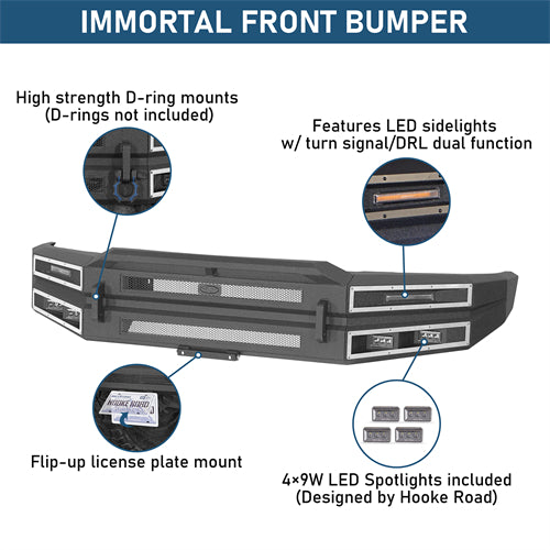 Immortal Front Bumper For 2015-2017 Ford F-150 (Excluding Raptor) - Ultralisk4x4