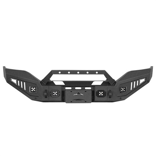 Full-width Front Bumper w/ LED Spotlights For 2016-2018 GMC Sierra 1500 - Ultralisk4x4