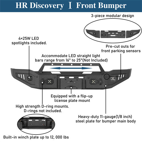 Front Bumper For 2015-2019 Chevy Silverado 2500HD/3500HD - Ultralisk4x4