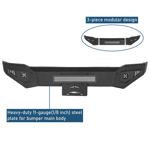 Front Bumper w/ LED Spotlights Included For 2015-2019 Chevy Silverado 2500HD/3500HD - Ultralisk4x4