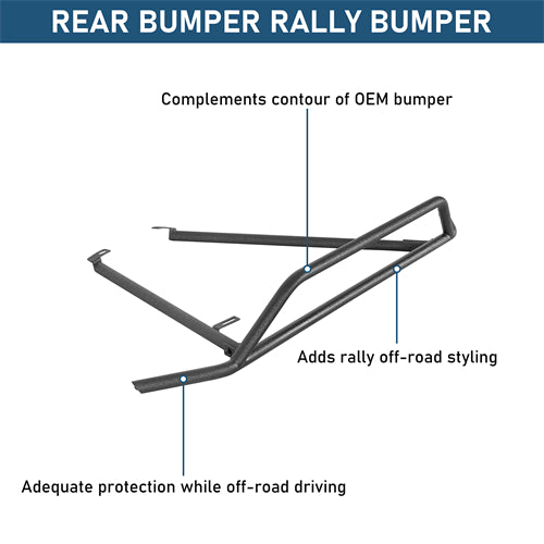 Rear Bumper Rally Tubular Bumper For 2015-2019 Subaru Outback - Ultralisk4x4