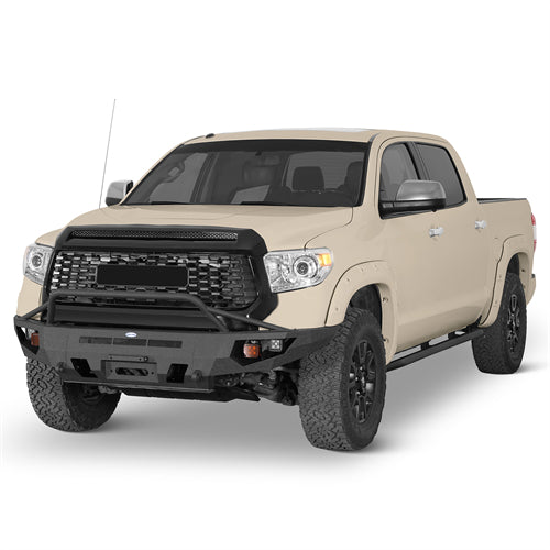 ExplorerX Front Bumper w/ LED Spot Lights For 2014-2021 Toyota Tundra - Ultralisk4x4