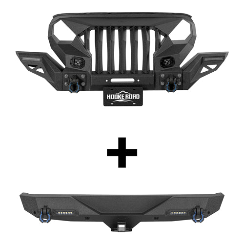 Mad Max Front Bumper & Rear Bumper Combo For 2018-2025 Jeep Wrangler JL - Ultralisk4x4