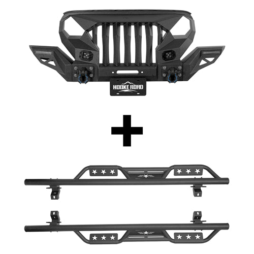 Mad Max Front Bumper Grill & Side Steps(18-25 Jeep Wrangler JL 4 Door) - ultralisk4x4