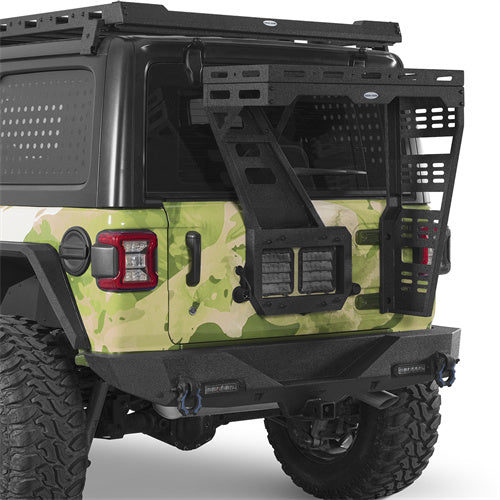 Tailgate Basket Rear Cargo Rack System For 2018-2025 Jeep Wrangler JL - Ultralisk4x4