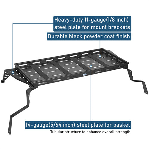 Lightweight Steel Basket Interior Cargo Rack For 2013-2017 Subaru XV Crosstrek - Ultralisk4x4