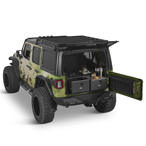 Dual Drawer Storage System For 2015-2025 Jeep Wrangler JK & JL 4-Door / 2021-2025 Ford Bronco 4-Door - Ultralisk4x4