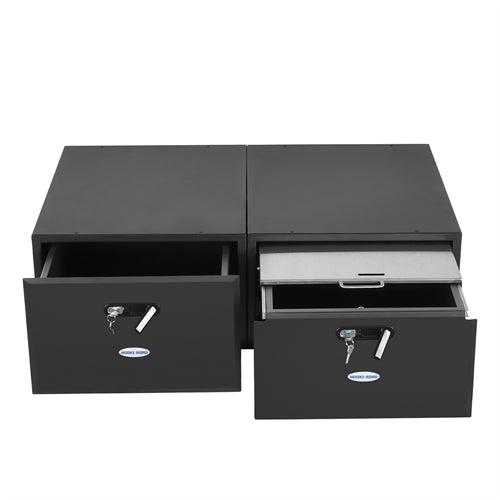 Dual Drawer Storage System For 2015-2025 Jeep Wrangler JK & JL 4-Door / 2021-2025 Ford Bronco 4-Door - Ultralisk4x4