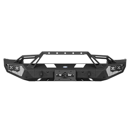 Earthshaker Series Front Bumper w/ Winch Plate & LED Spotlights For 2014-2015 Chevy Silverado 1500 - Ultralisk4x4