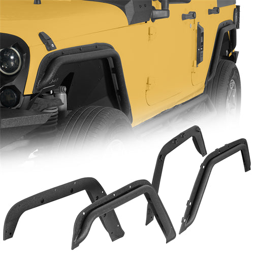 Front & Rear Fender Flare Delete Kit For 2007-2018 Jeep Wrangler JK - Ultralisk4x4
