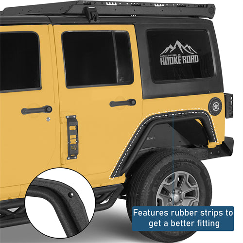 Front & Rear Fender Flare Delete Kit For 2007-2018 Jeep Wrangler JK - Ultralisk4x4