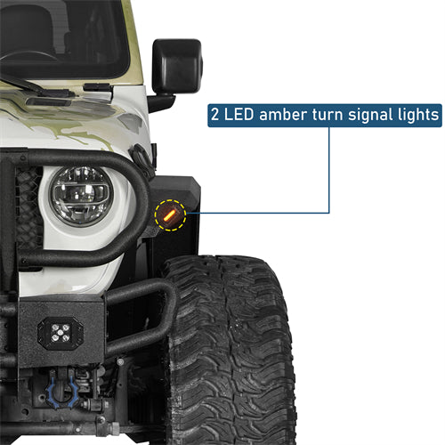 Aftermarket Flat Style Front & Rear Fender Flares For 2020-2025 Jeep Gladiator JT - Ultralisk4x4